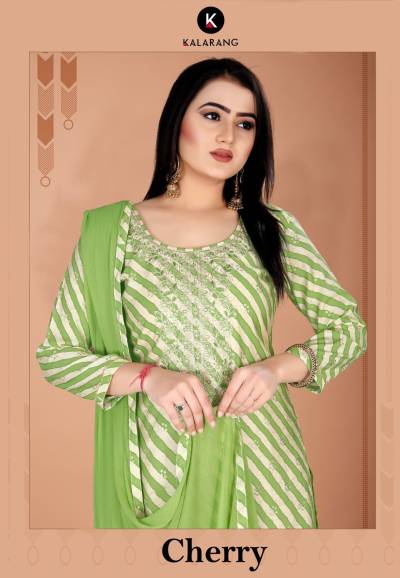 Cherry By Kalarang Fancy Muslin Print Salwar Kameez Collection